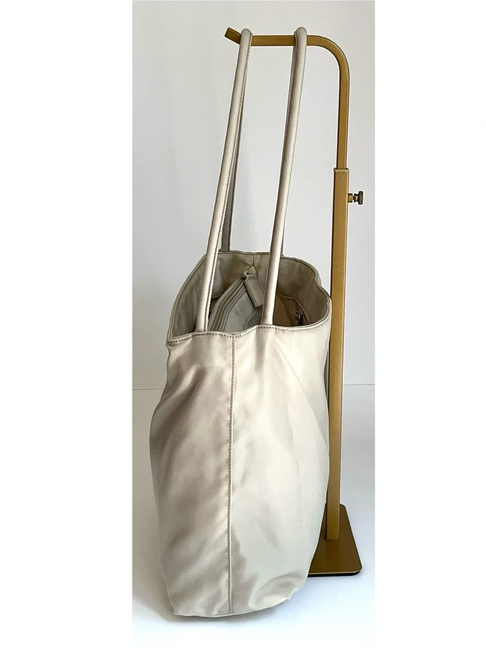 Vintage Prada | Tessuto Nylon | Medium Tote Bag | Cream Beige Ivory